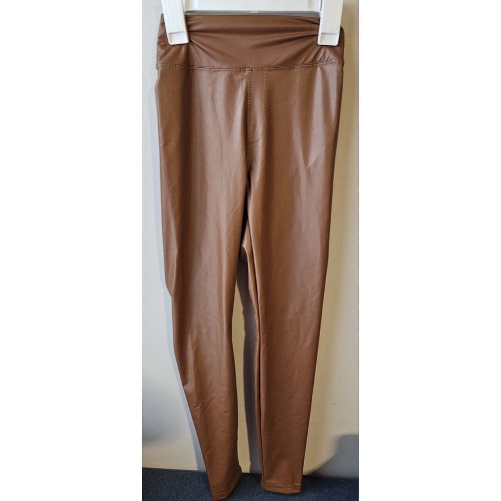 Offline by Aerie Women's XS Caramel‎ Brown Faux Leather High Rise Leggings - Picture 2 of 8